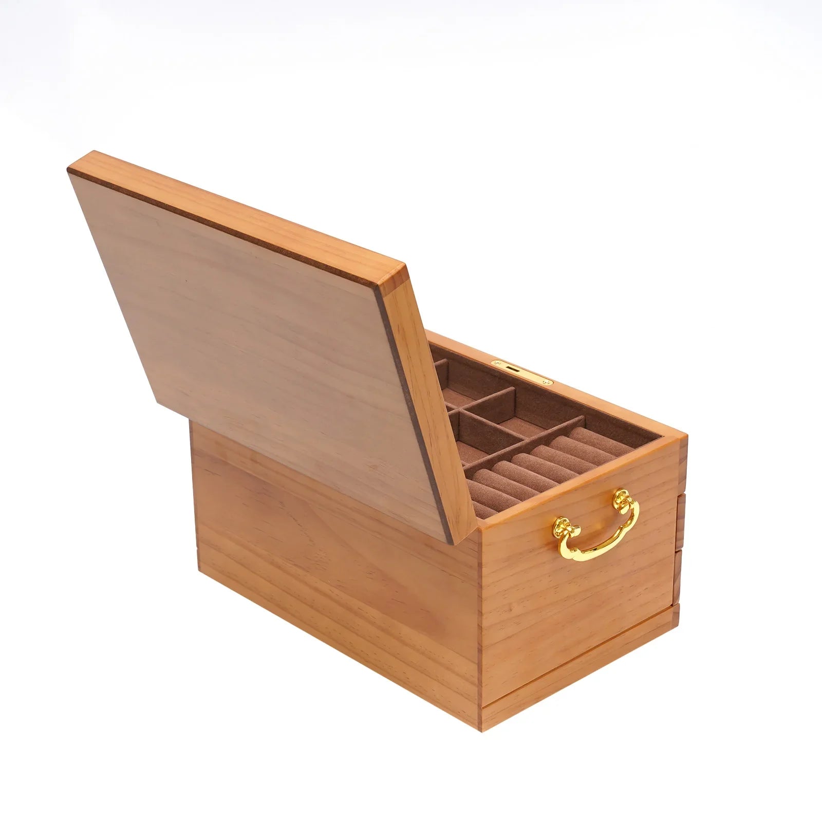 Boîte Bijoux Bois Massif Rangement Sécurisé