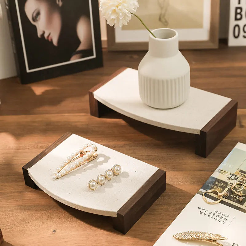 Présentoir Bijoux Bois Noyer Lin Boutique