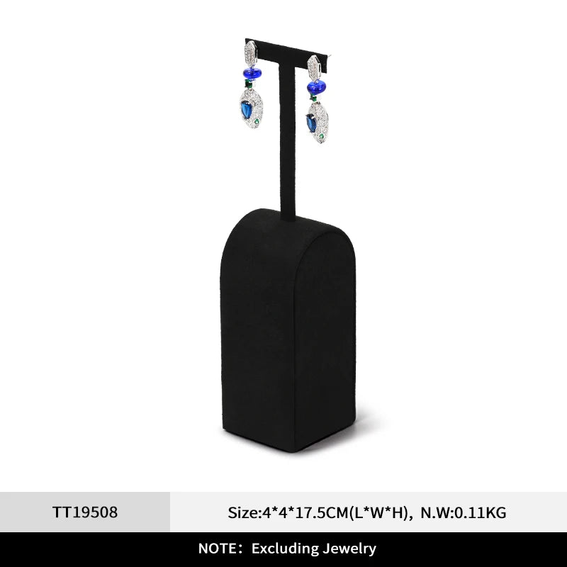 Présentoir Bijoux Velours Noir Modulable Compact