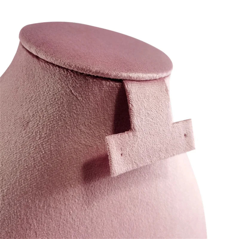Présentoir Collier Velours Ras de Cou Rose