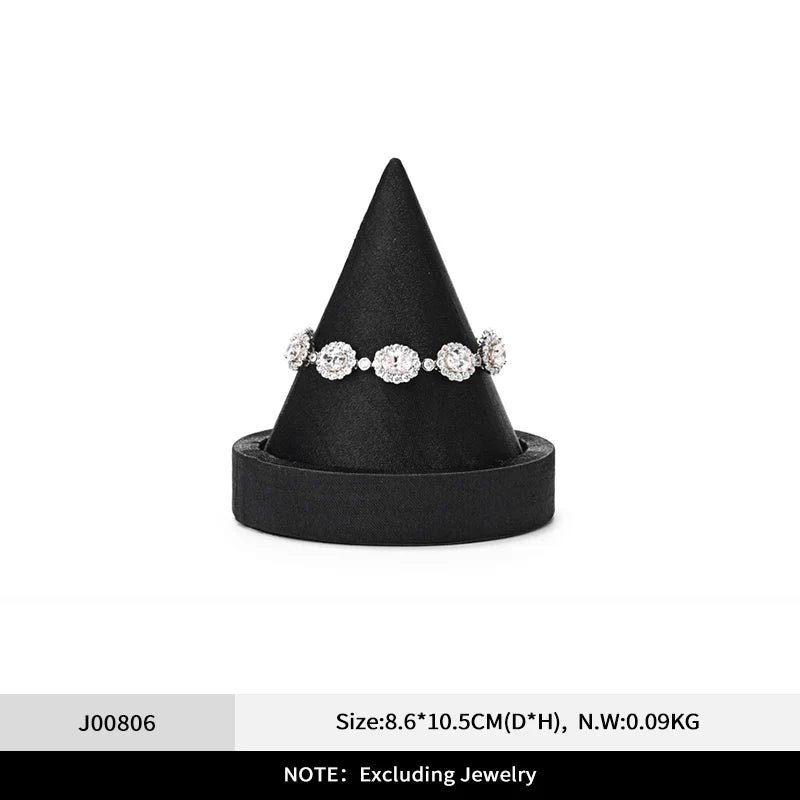 Présentoir Bracelet Daim Cône Bagues Chaînes
