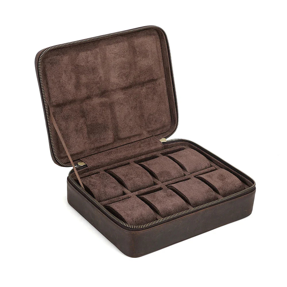 Boite Montres Cuir Vieilli 10 Places