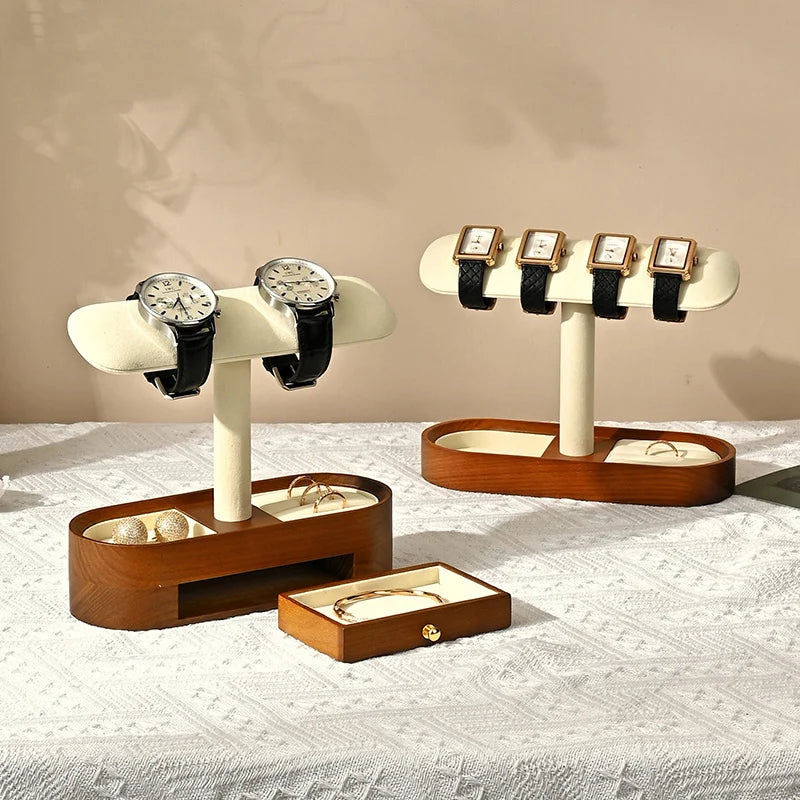 Présentoir Montre Bois Massif T-Bar Bracelet