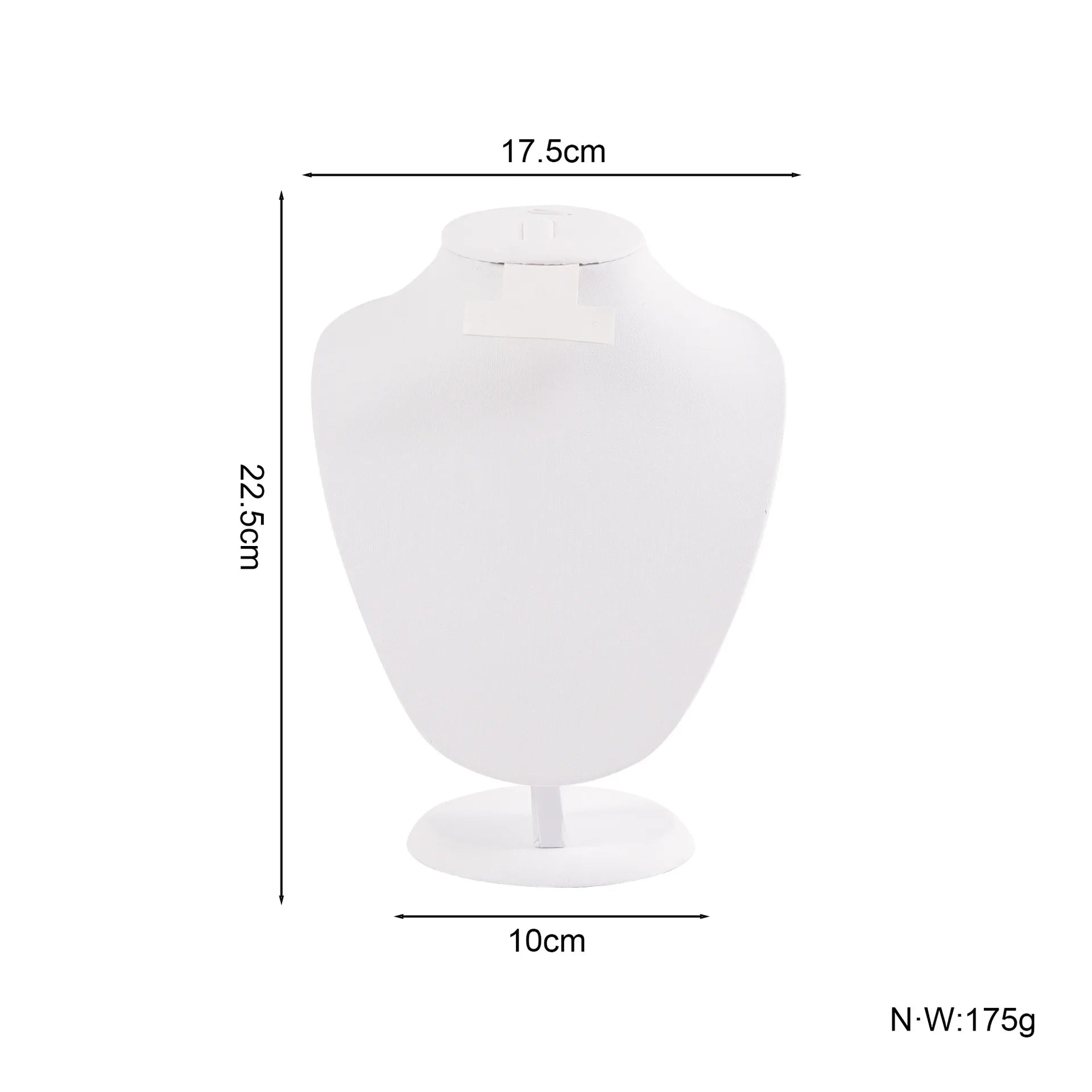 Présentoir Collier Velours 22cm Noir Blanc