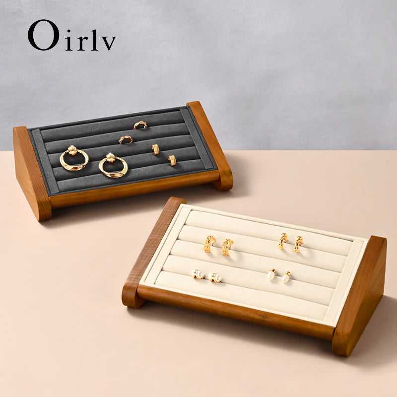 Présentoir Bague Bois Boucle d'Oreille Vitrine