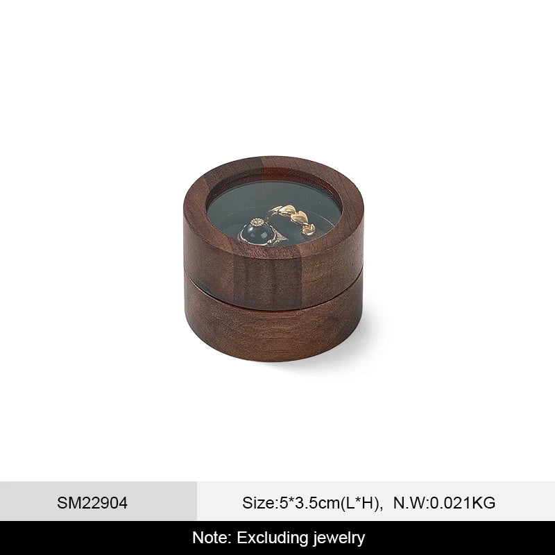 Boîte Bague Bois Vintage Mariage Fiançailles Cadeau