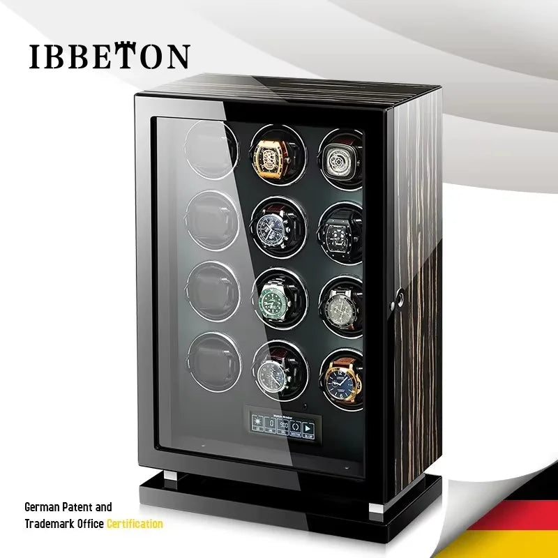 Coffre Fort Montre Bois Remontoir Rotatif Tiroirs