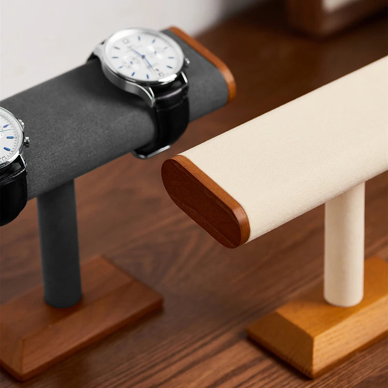 Porte Montre Bois T-Bar Bracelet Rangement