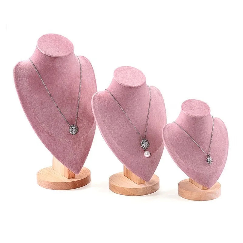 Buste Bijoux Velours Cuir Mannequin