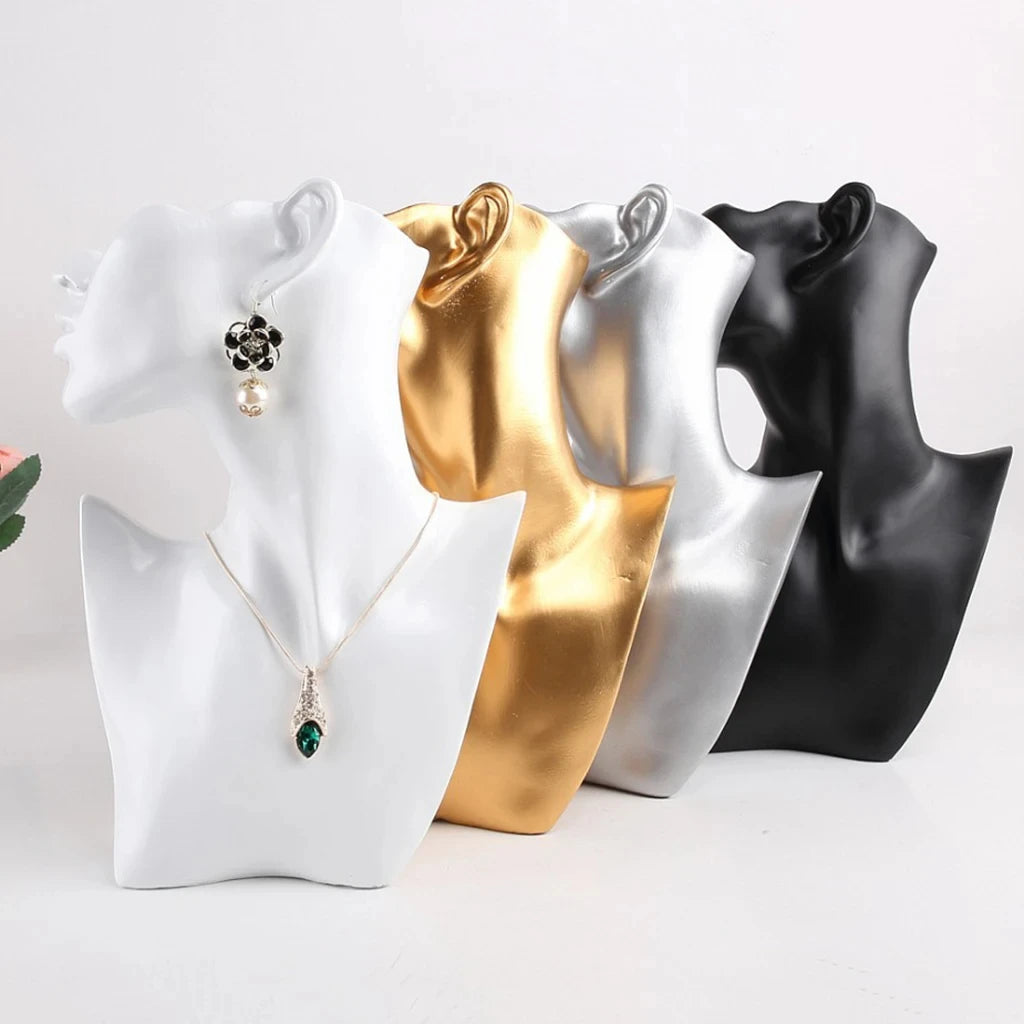 Buste Bijoux Résine Mannequin Pendentif Multi-Coloris
