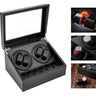 Remontoir Montre Cuir Fibre Carbone Rotatif