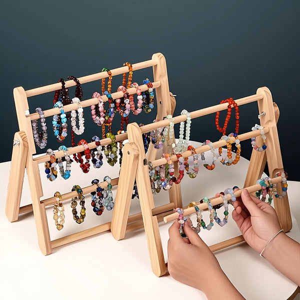 Présentoir Bijoux Bois Crochet | Collier Bracelet - Présentoirs a bijoux
