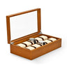 Coffret Montres Bois Massif 10 Places Vitrine