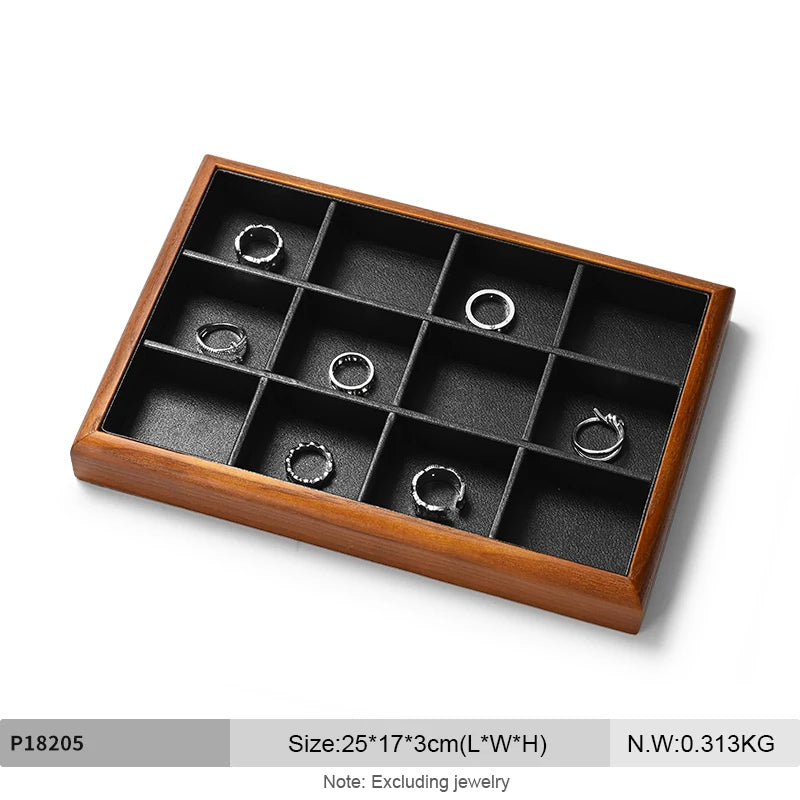 Boîte Bijoux Bois Multi-Compartiments Vitrine