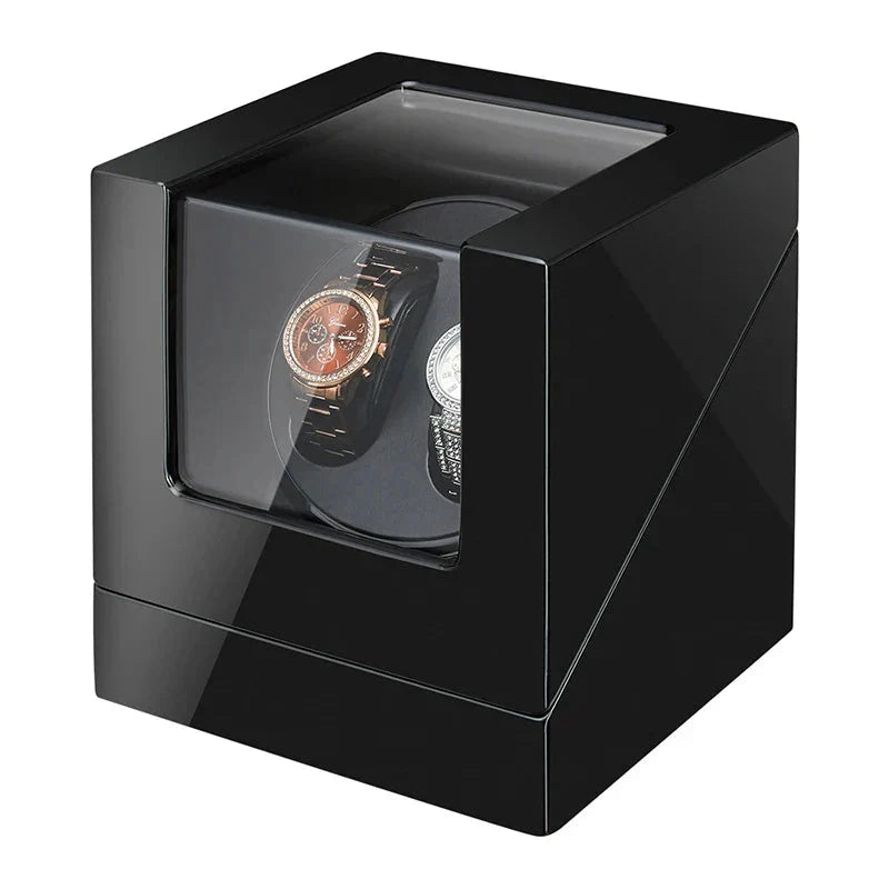 Remontoir Montre Cuir Noir Duo Compact