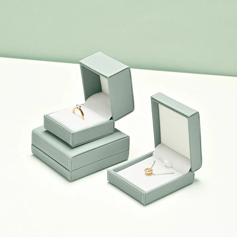 Boîte Bijoux Velours Vert Coffret Mariage