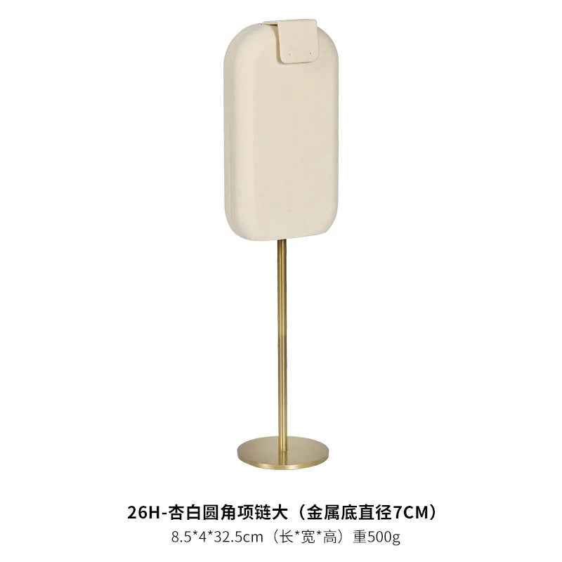 Présentoir Bijoux Daim Beige Multifonction