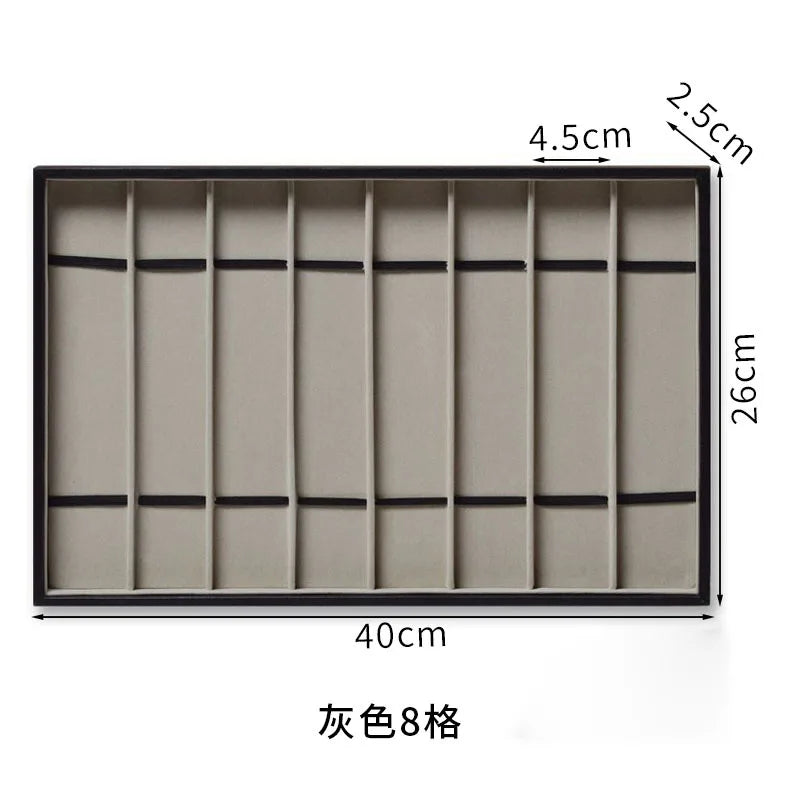 Plateau Velours Cuir Bracelet Montre 6 à 10 Cases