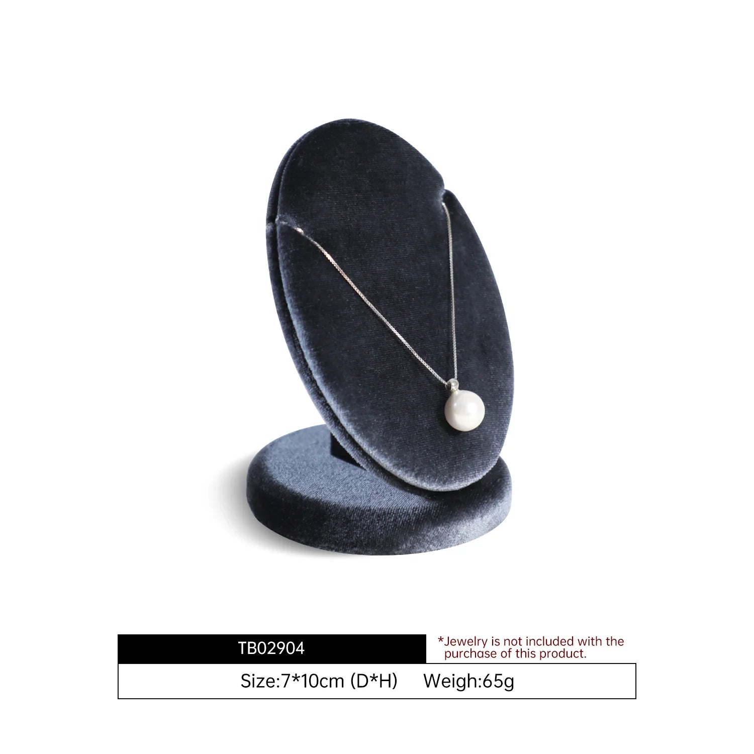 Présentoir Collier Velours Ovale Multicolore