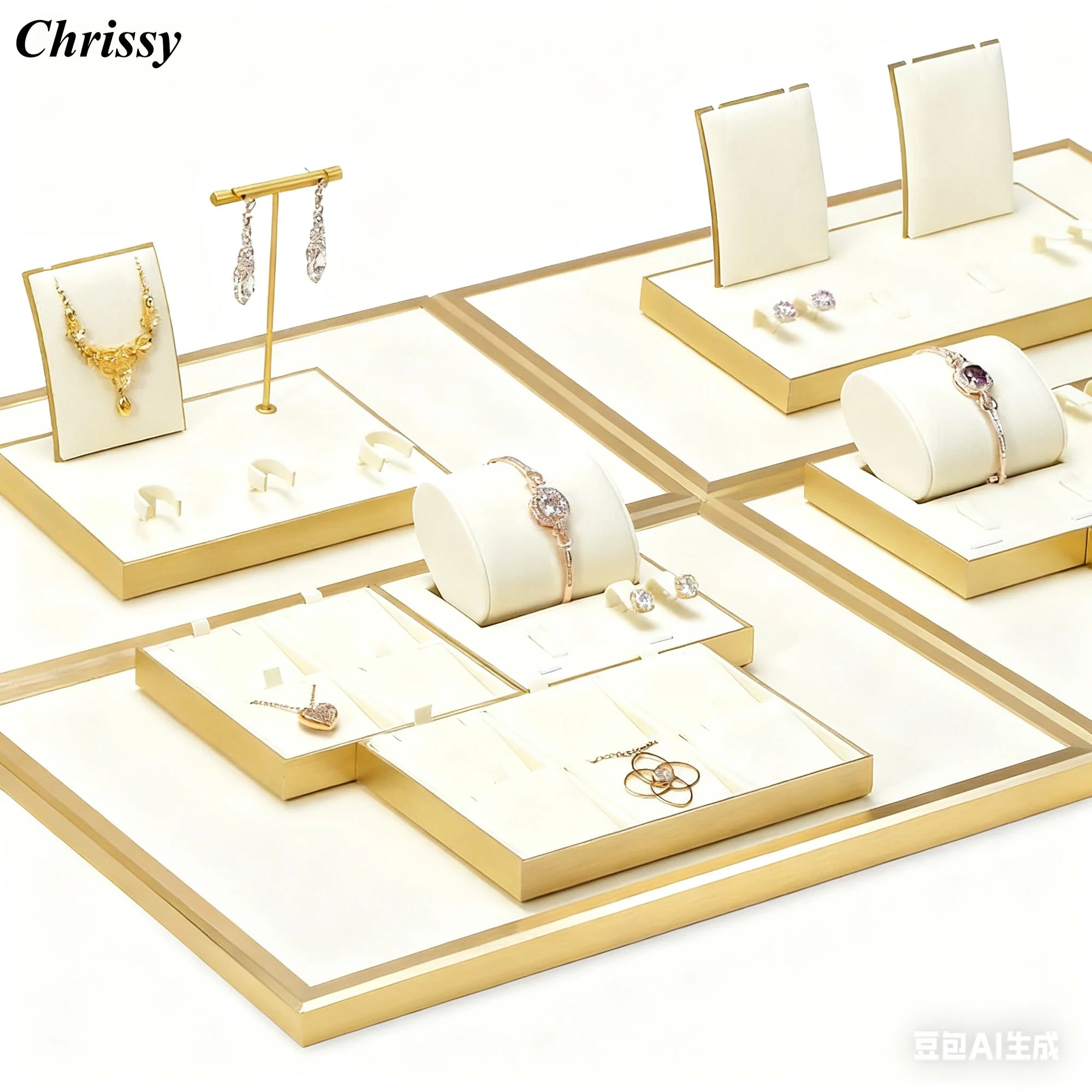 Présentoir Bijoux Métal Rotatif Multifonction Pivotant