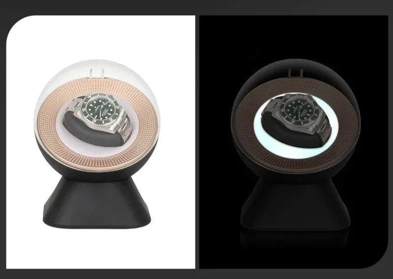 Remontoir Montre Automatique Cuir Double LED USB
