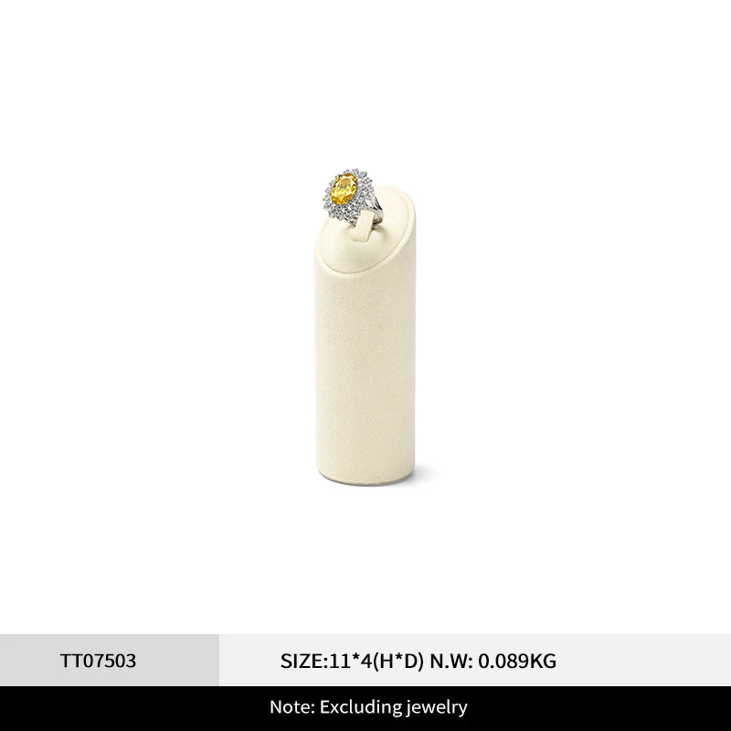 Buste Collier Bague Beige Vitrine Magasin