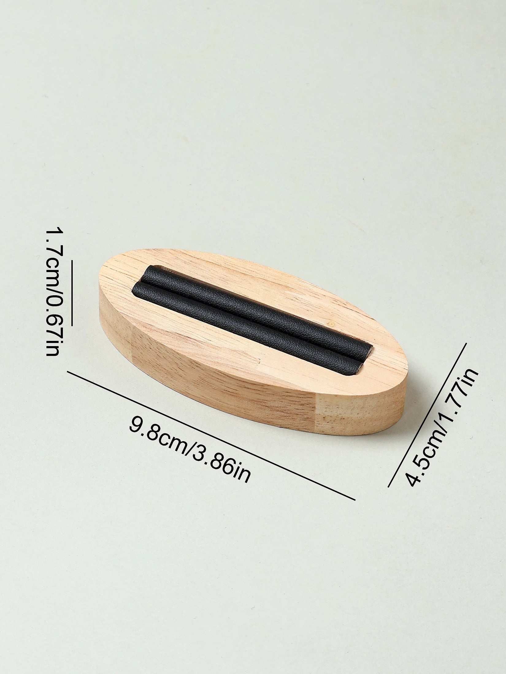 Plateau Anneaux Bois Velours Style Nordique