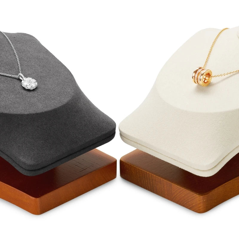 Buste Collier Bois Massif Mannequin Vitrine