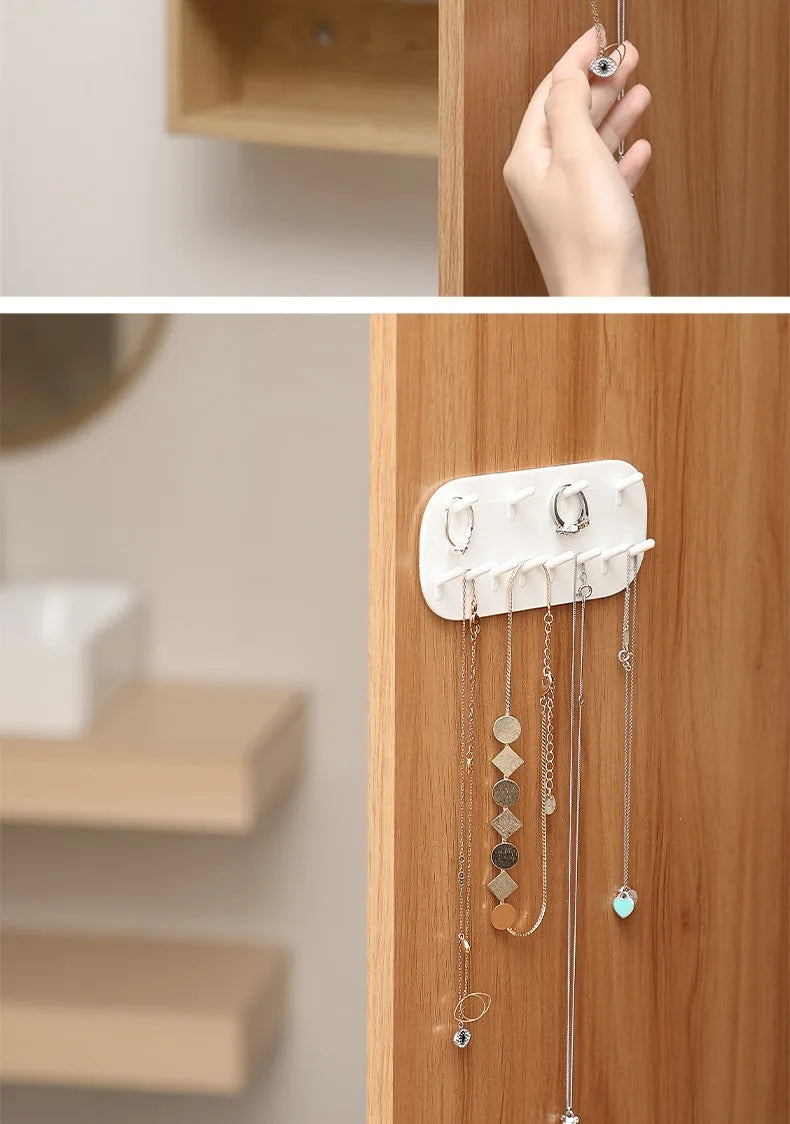 Présentoir Collier Mural Plastique Rigide Blanc