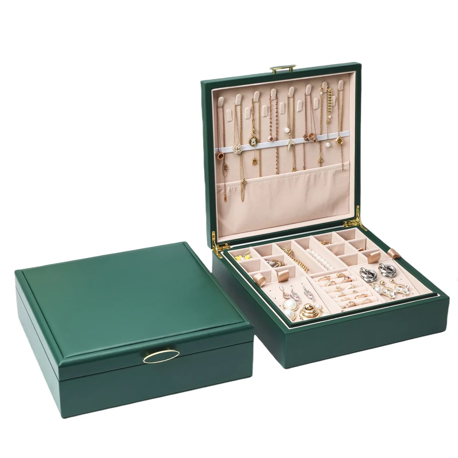 Boite Bijoux Cuir Rigide Grand Format
