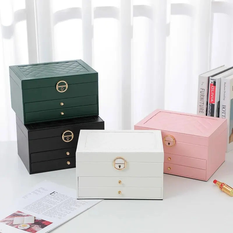 Boite a Bijoux Cuir Montres Rangement Organisateur