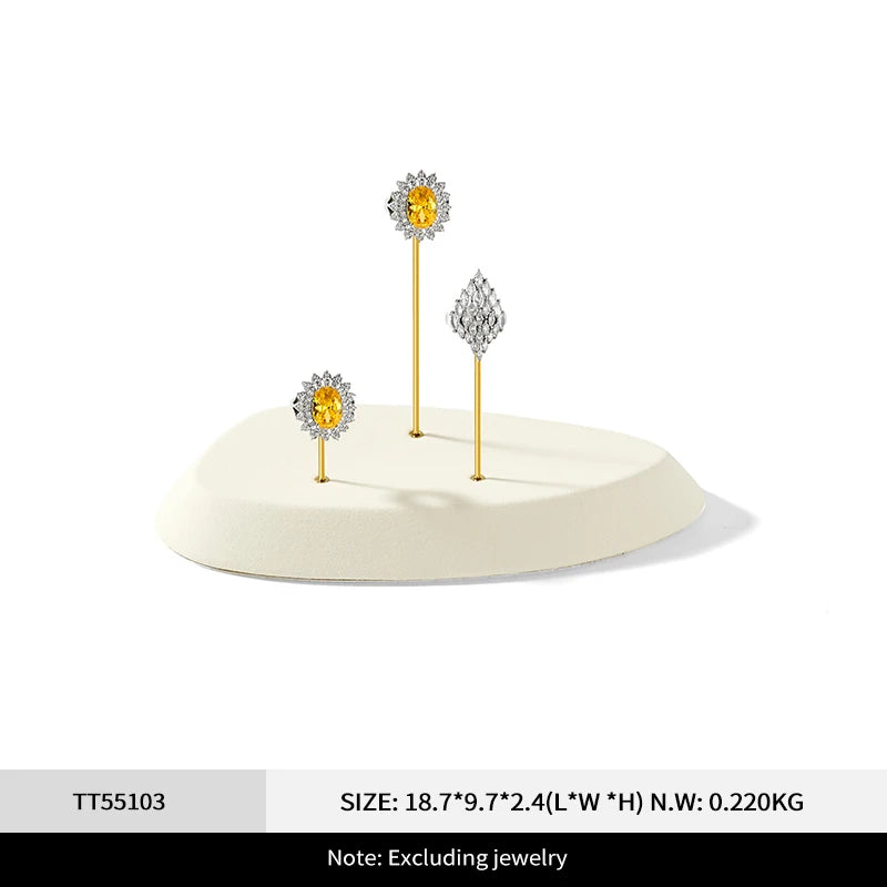 Présentoir Bague Cuir Luxe Comptoir Vitrine