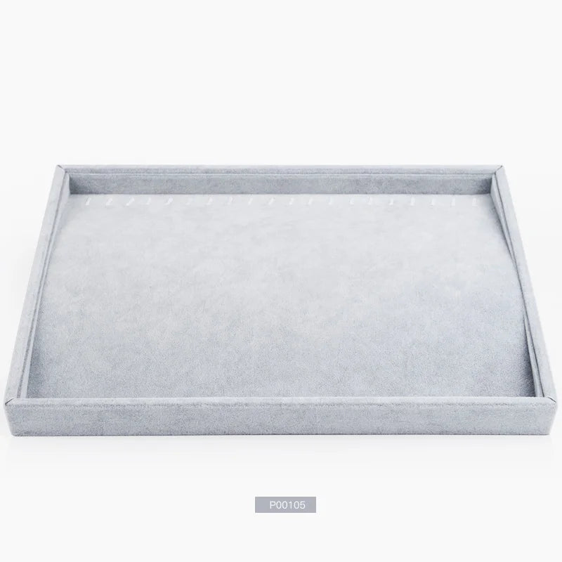 Plateau Bijoux Velours Glacé 24 Grilles Empilable