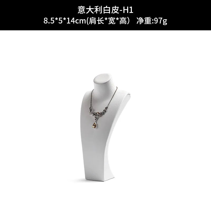 Buste Collier Cuir Premium Modulable Vitrine