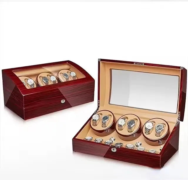 Boîte Montre Carré Bois Laqué Premium Écrin