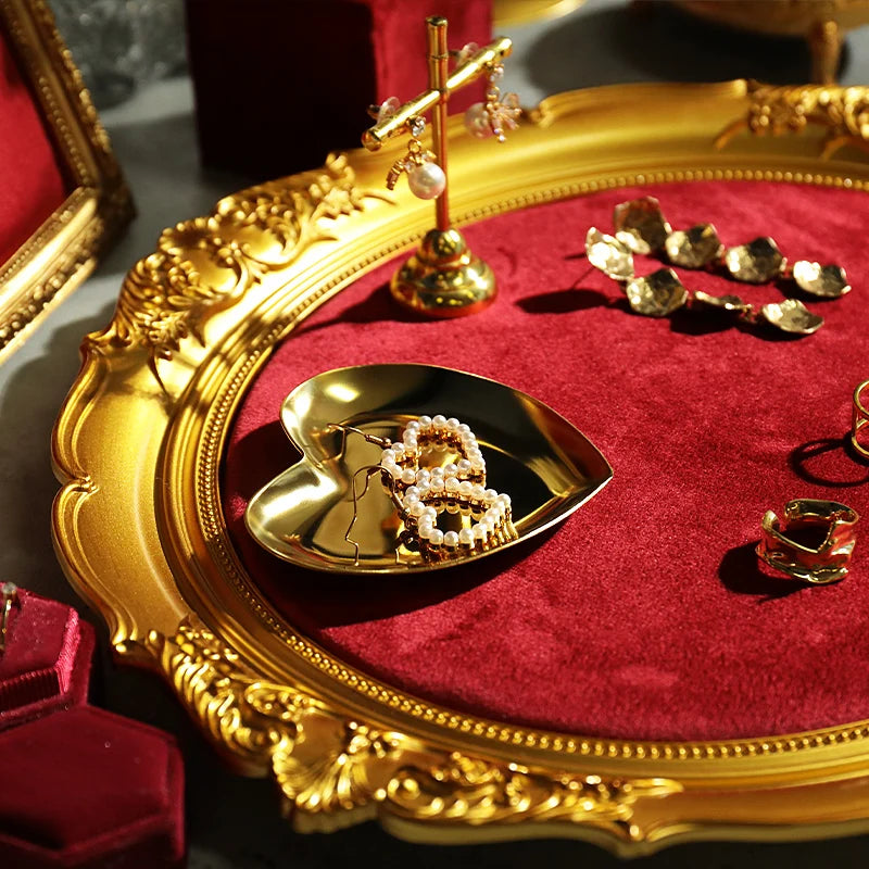 Plateau Bijoux Cuir Rouge Photo Studio