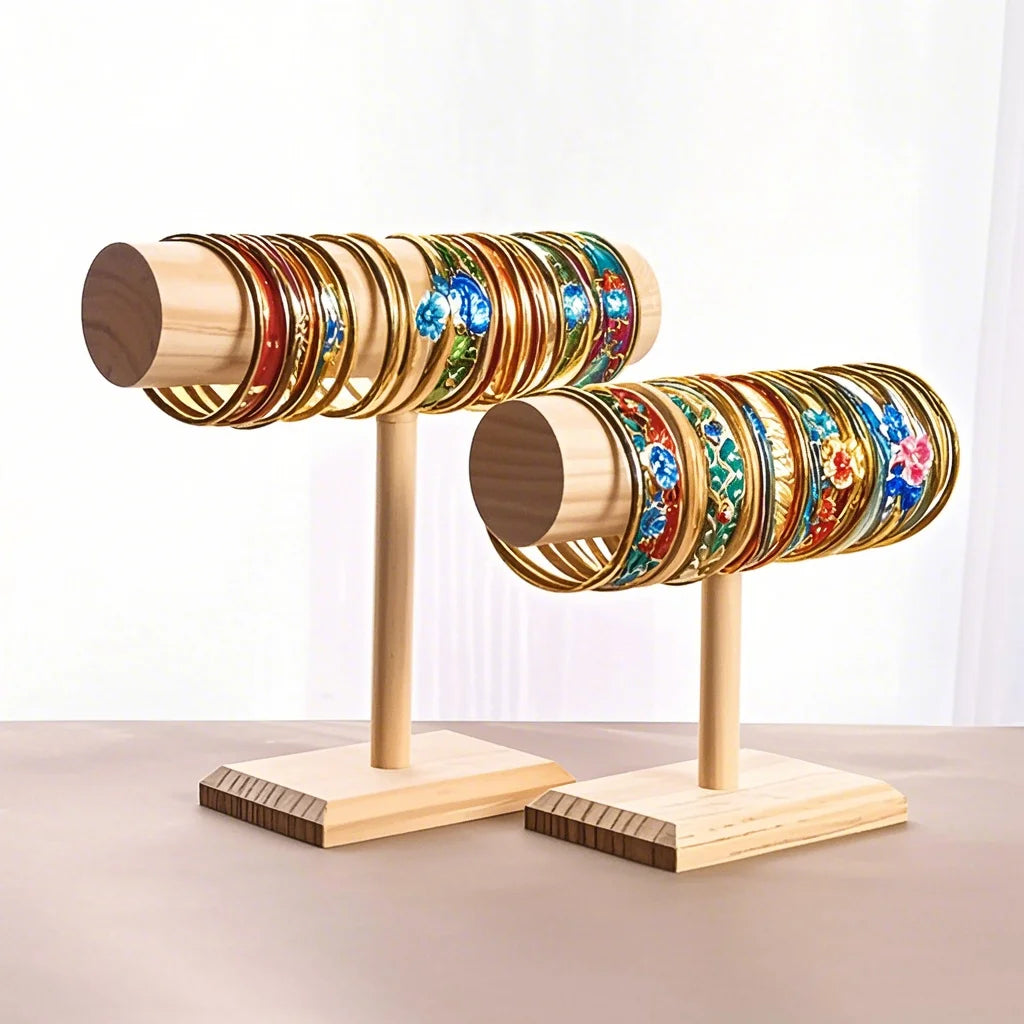 Présentoir Bois Dur Barre T Bracelet Montre