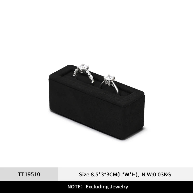 Présentoir Bijoux Velours Noir Modulable Compact