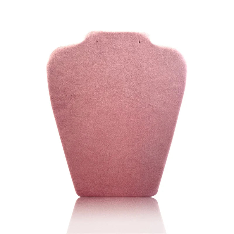 Présentoir Collier Velours Plat Rose Tendre