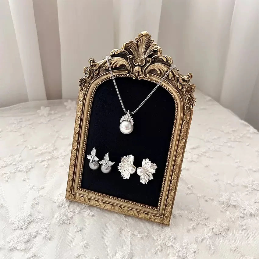 Porte Bijoux Cadre Métal Doré Baroque Vintage