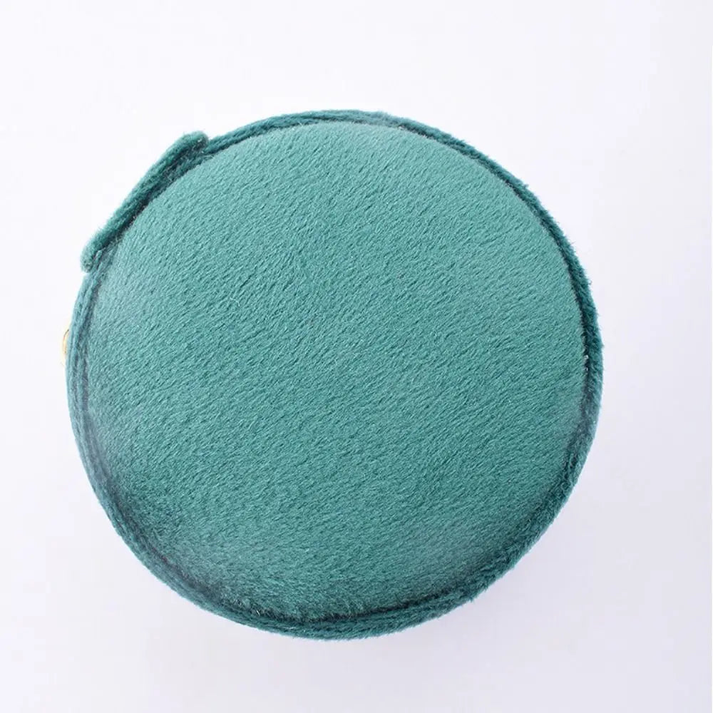 Boite Bijoux Velours Ronde Pochette