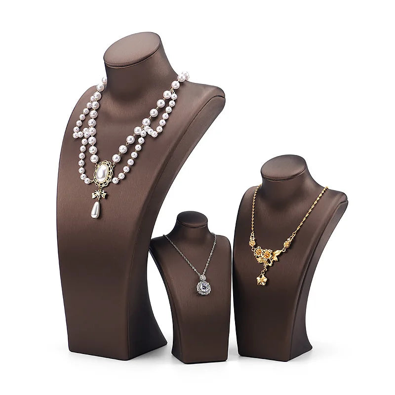 Buste Bijoux Cuir Présentoir Multi-Tailles Vitrine