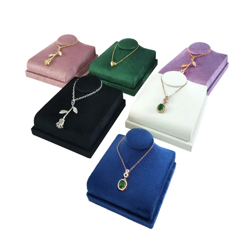 Présentoir Collier Velours Plat Luxe