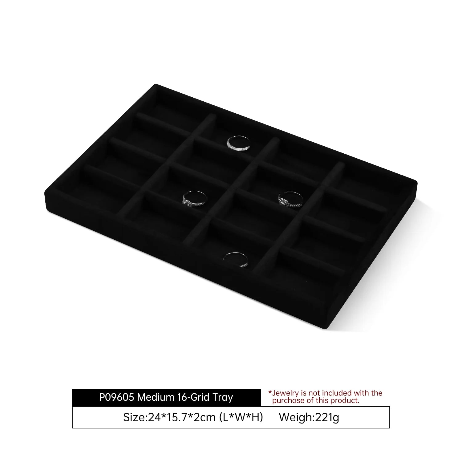 Plateau Bijoux Velours Tiroirs Multi Compartiments
