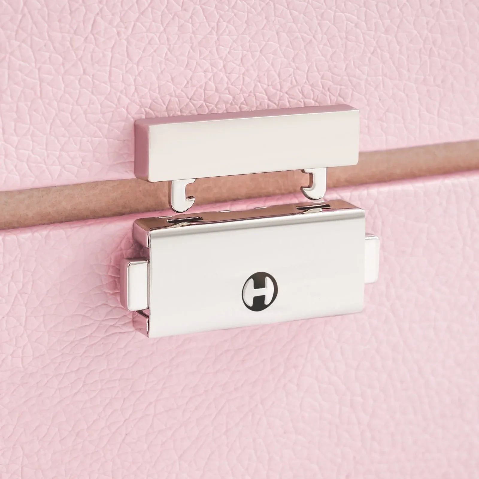 Boîte Bijoux Bois Rose Compartiments Serrure