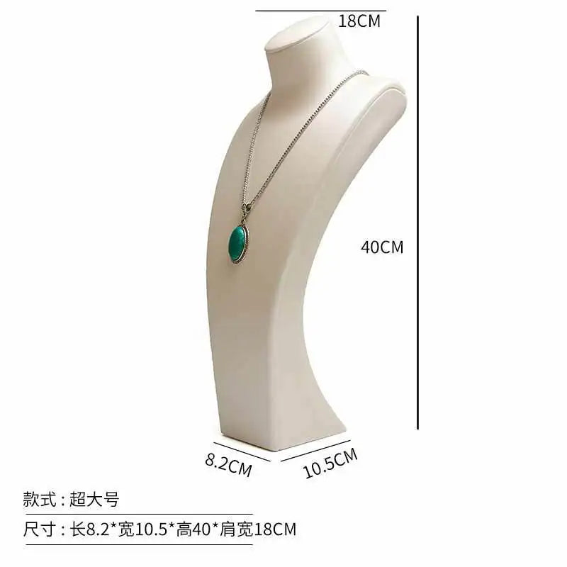 Buste Collier Cuir Premium Modulable Vitrine