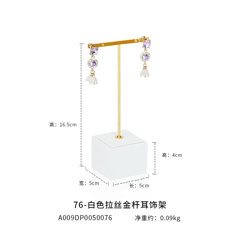 Plateau Bijoux Velours Or Blanc Multifonction