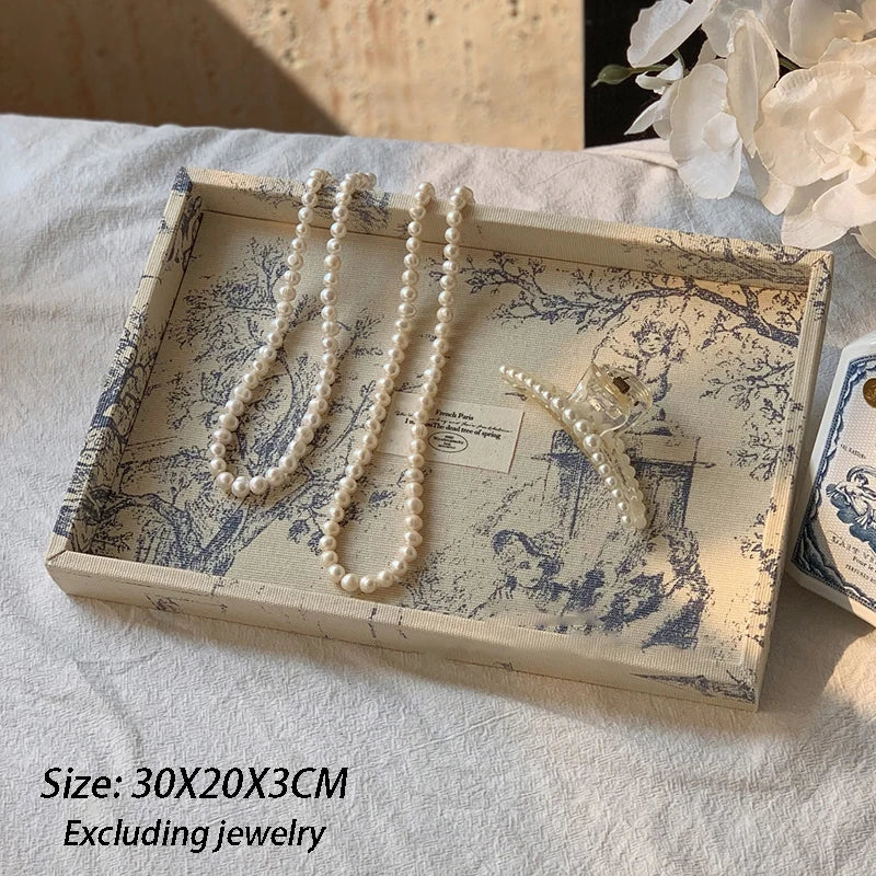 Présentoir Bijoux Bois Velours Rétro Comptoir