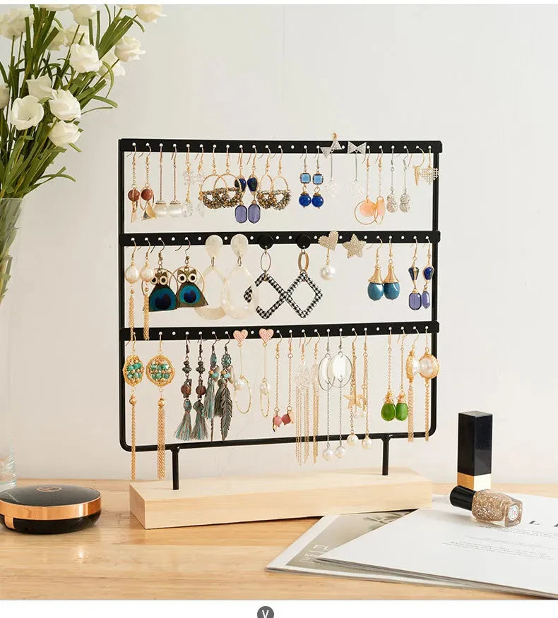 Présentoir Boucles d'Oreilles Métal Grille Vitrine