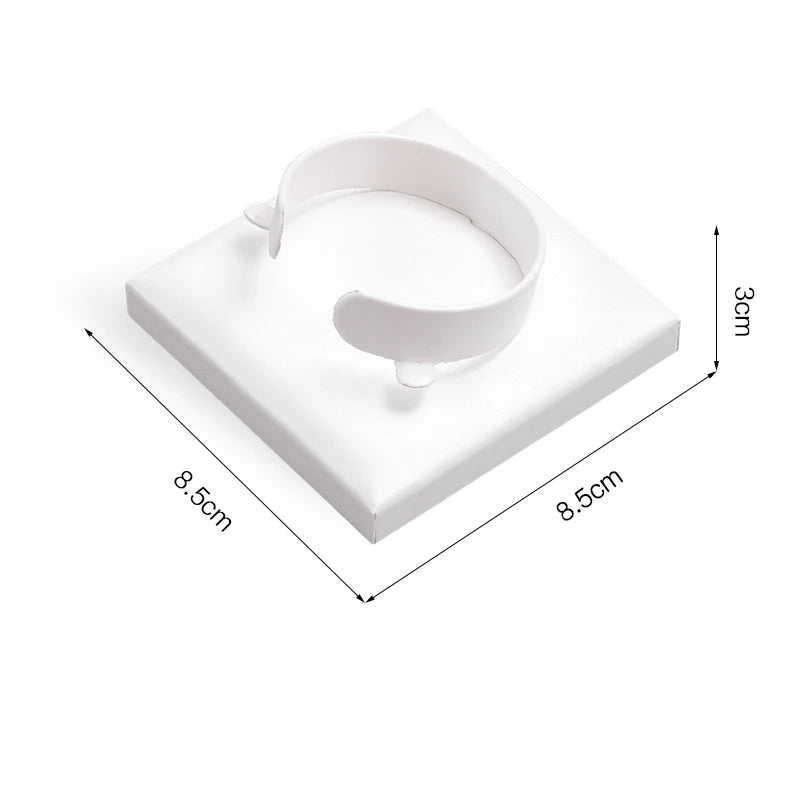 Présentoir Bijoux Cuir Blanc Multifonction